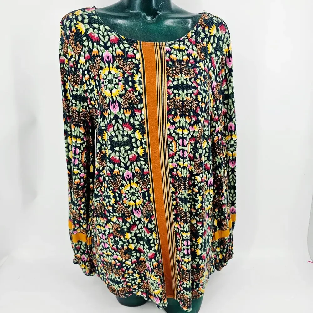 Matilda Jane Moments With You At The Pumpkin Patch Top Blouse Women's M 3648